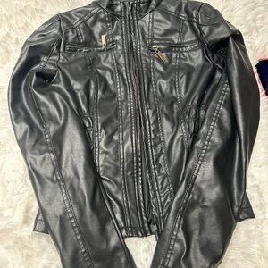 Black Faux Leather Jacket